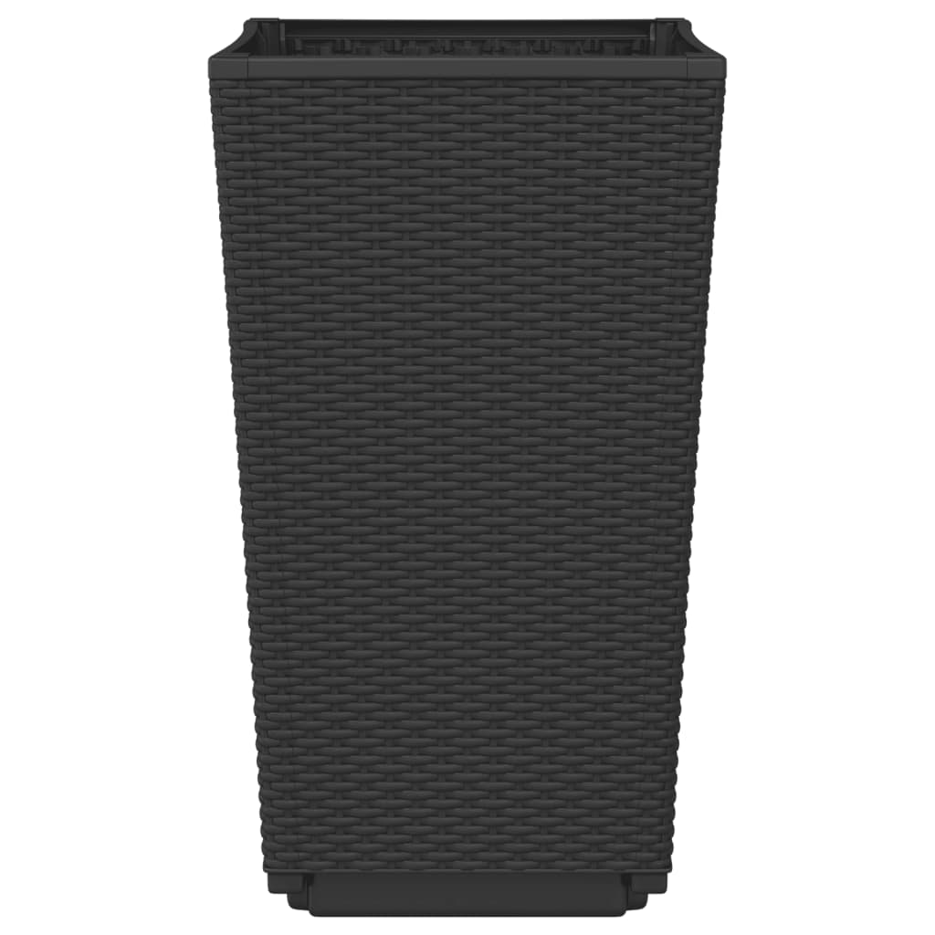 Vrtne sadilice 2 kom crne 32,5 x 32,5 x 57 cm od PP-a