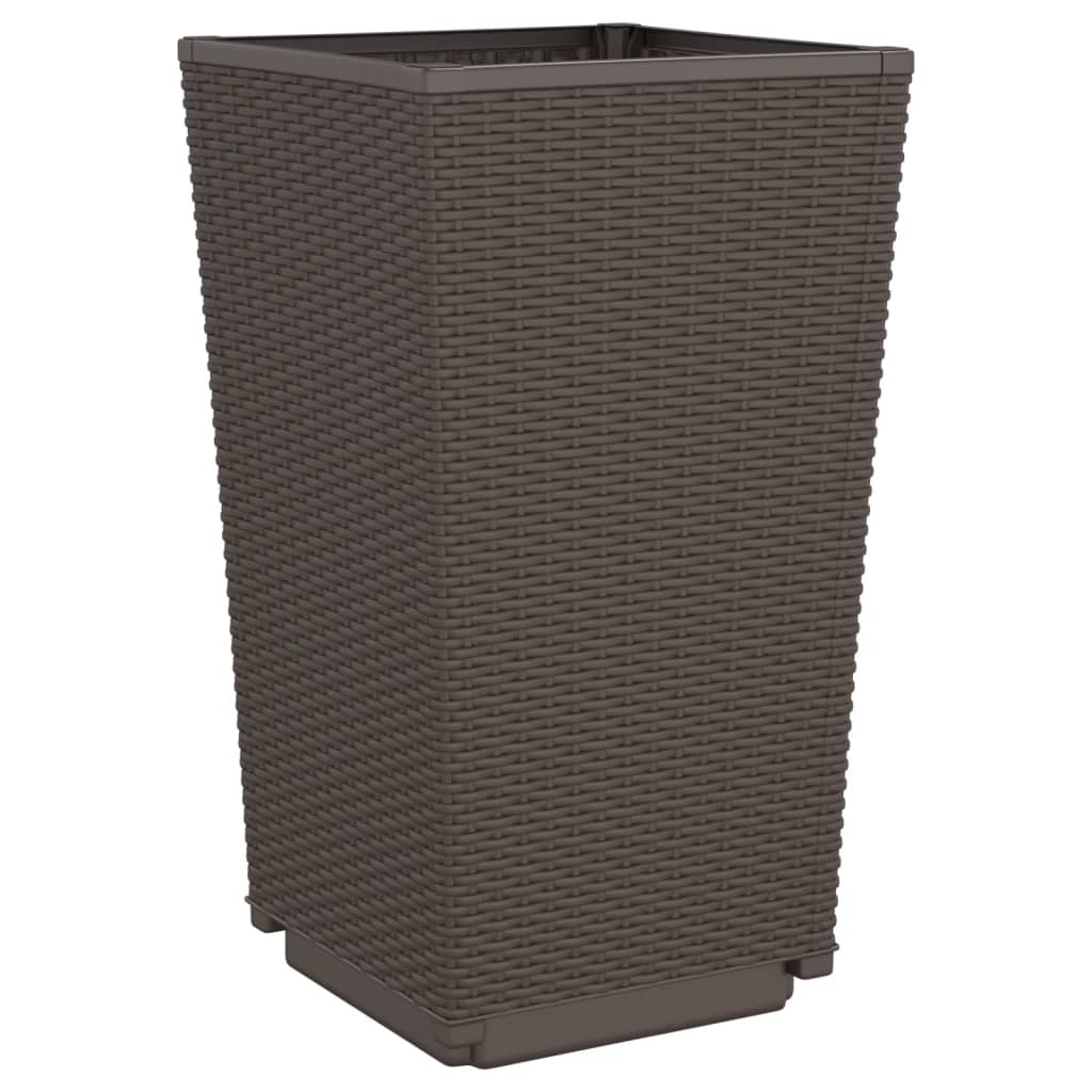 Vrtne sadilice 2 kom smeđe 32,5 x 32,5 x 57 cm od PP-a