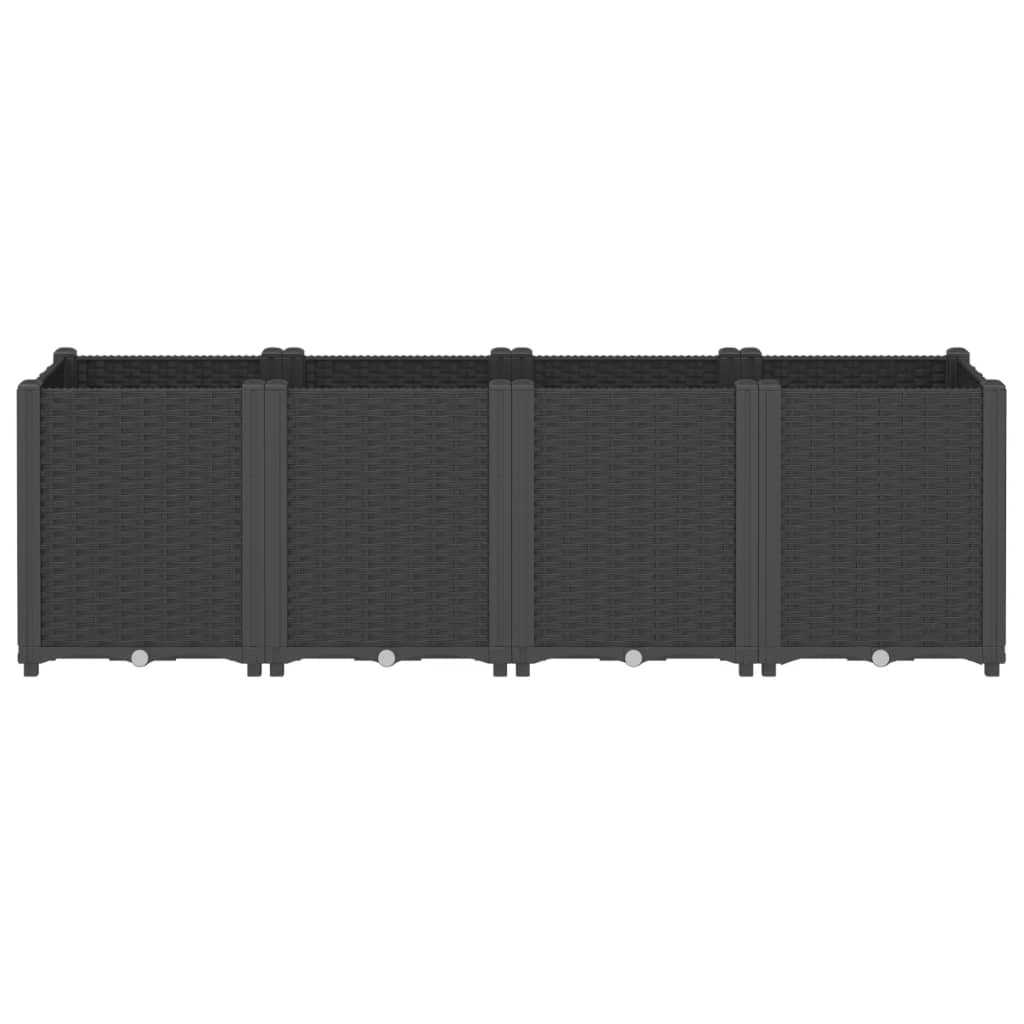 Vrtna sadilica crna 160 x 40 x 53 cm od PP-a