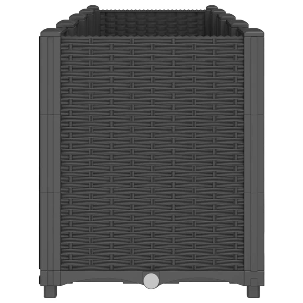 Vrtna sadilica crna 160 x 40 x 53 cm od PP-a