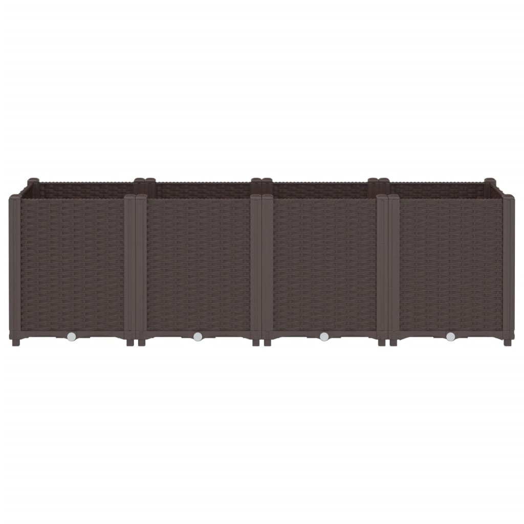 Vrtna sadilica smeđa 160 x 40 x 53 cm od PP-a