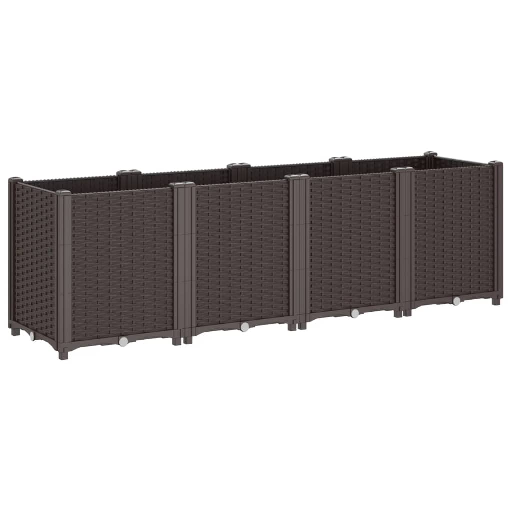Vrtna sadilica smeđa 160 x 40 x 53 cm od PP-a