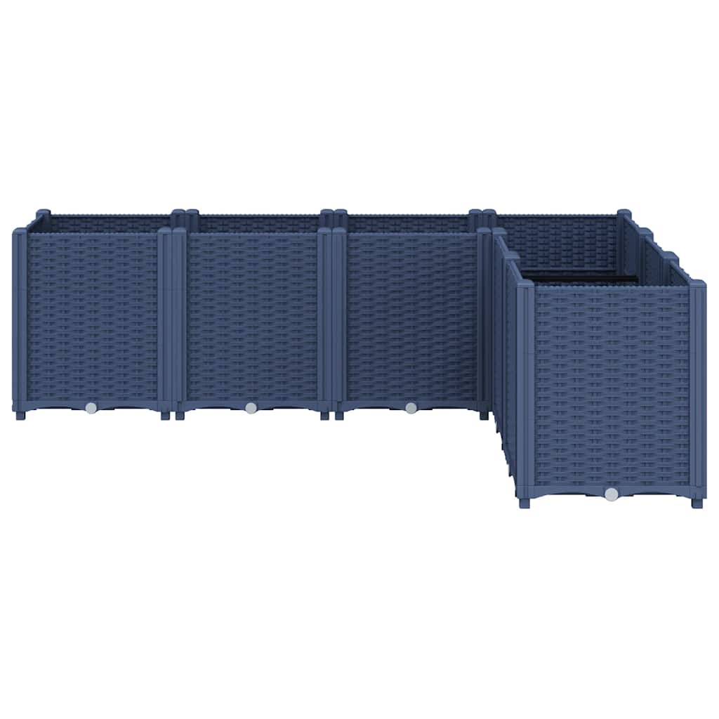 Vrtna sadilica plava siva 160 x 120 x 53 cm PP