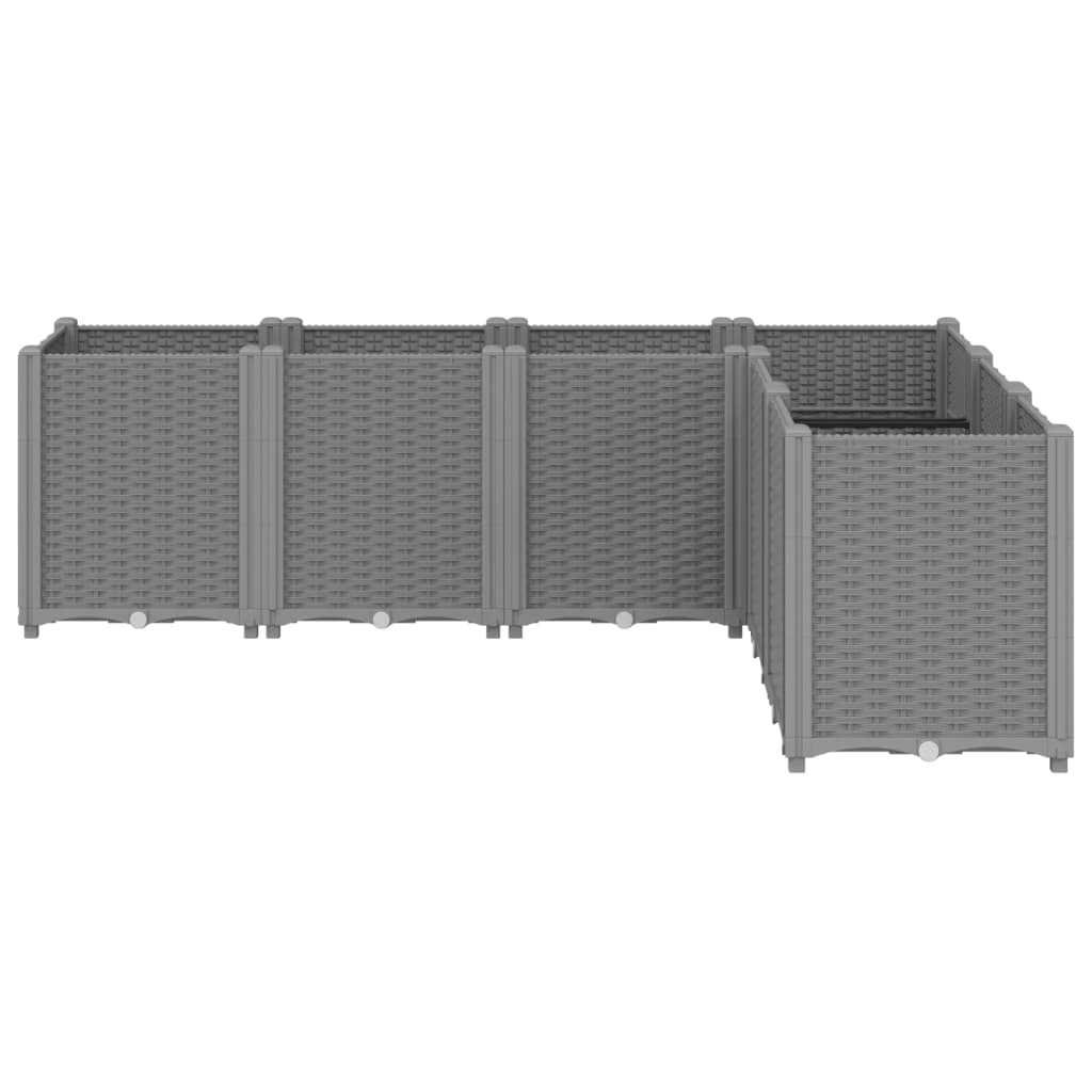 Vrtna sadilica svjetlosiva 160 x 120 x 53 cm PP