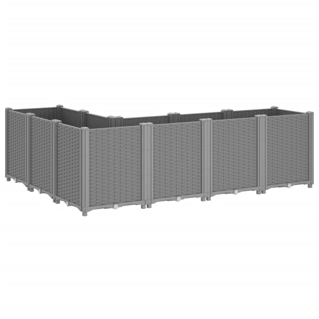 Vrtna sadilica svjetlosiva 160 x 120 x 53 cm PP