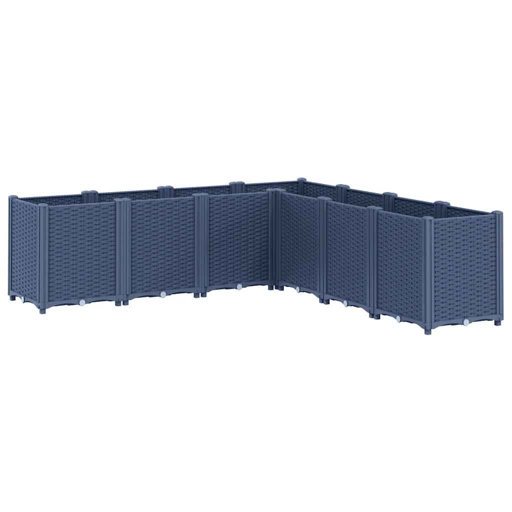Vrtna sadilica plava siva 160 x 160 x 53 cm PP