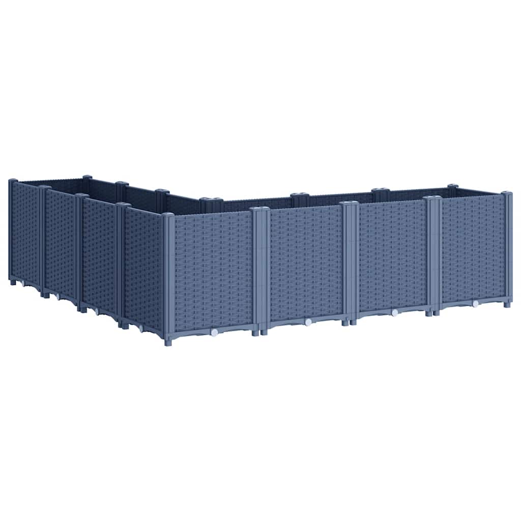Vrtna sadilica plava siva 160 x 160 x 53 cm PP