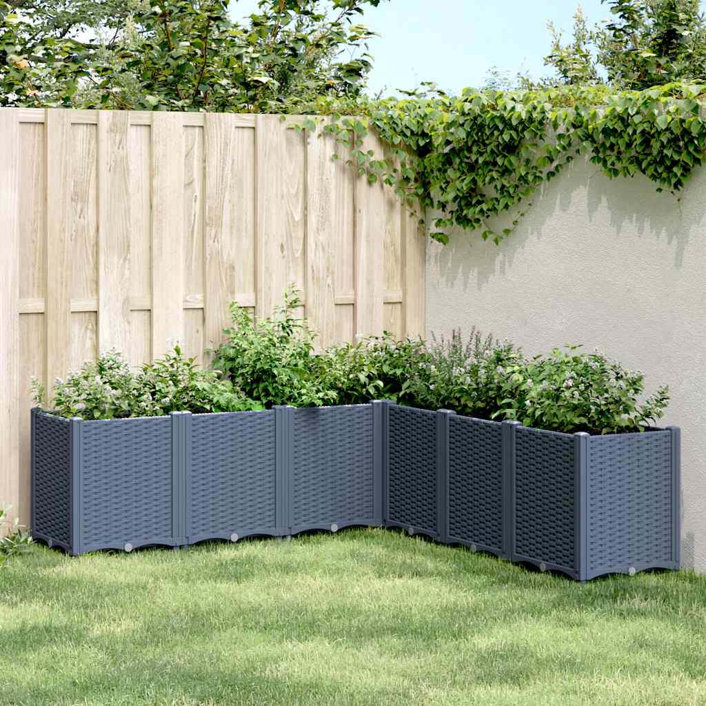 Vrtna sadilica plava siva 160 x 160 x 53 cm PP