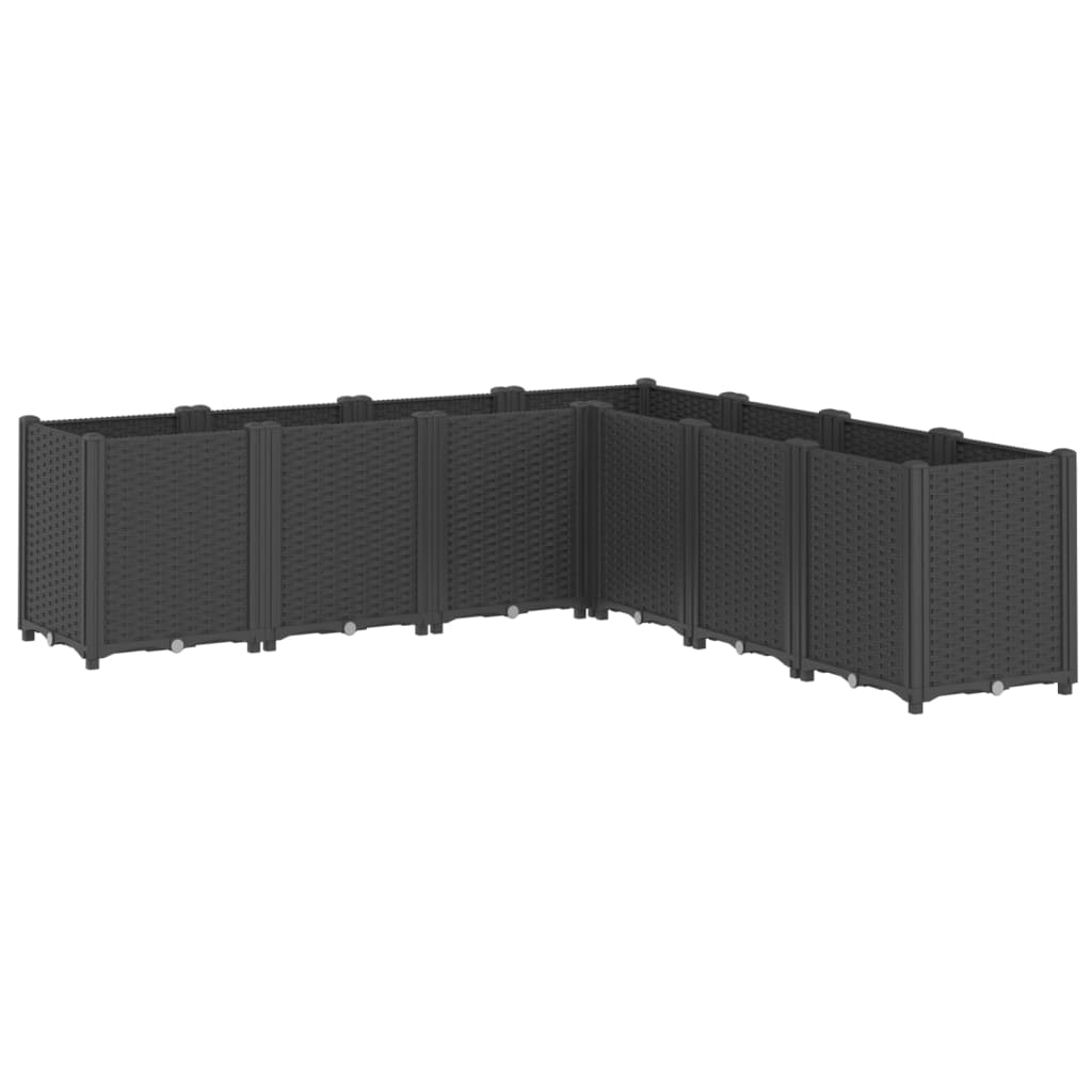 Vrtna sadilica crna 160 x 160 x 53 cm PP