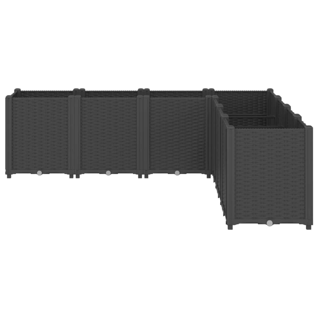Vrtna sadilica crna 160 x 160 x 53 cm PP