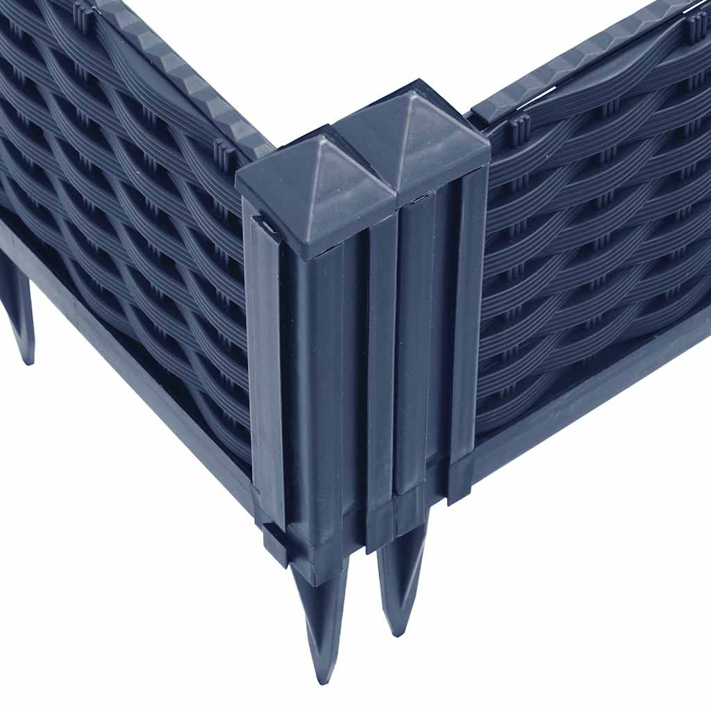 Vrtna sadilica s klinovima plava siva 42,5 x 42,5 x 28,5 cm PP