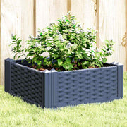 Vrtna sadilica s klinovima plava siva 42,5 x 42,5 x 28,5 cm PP