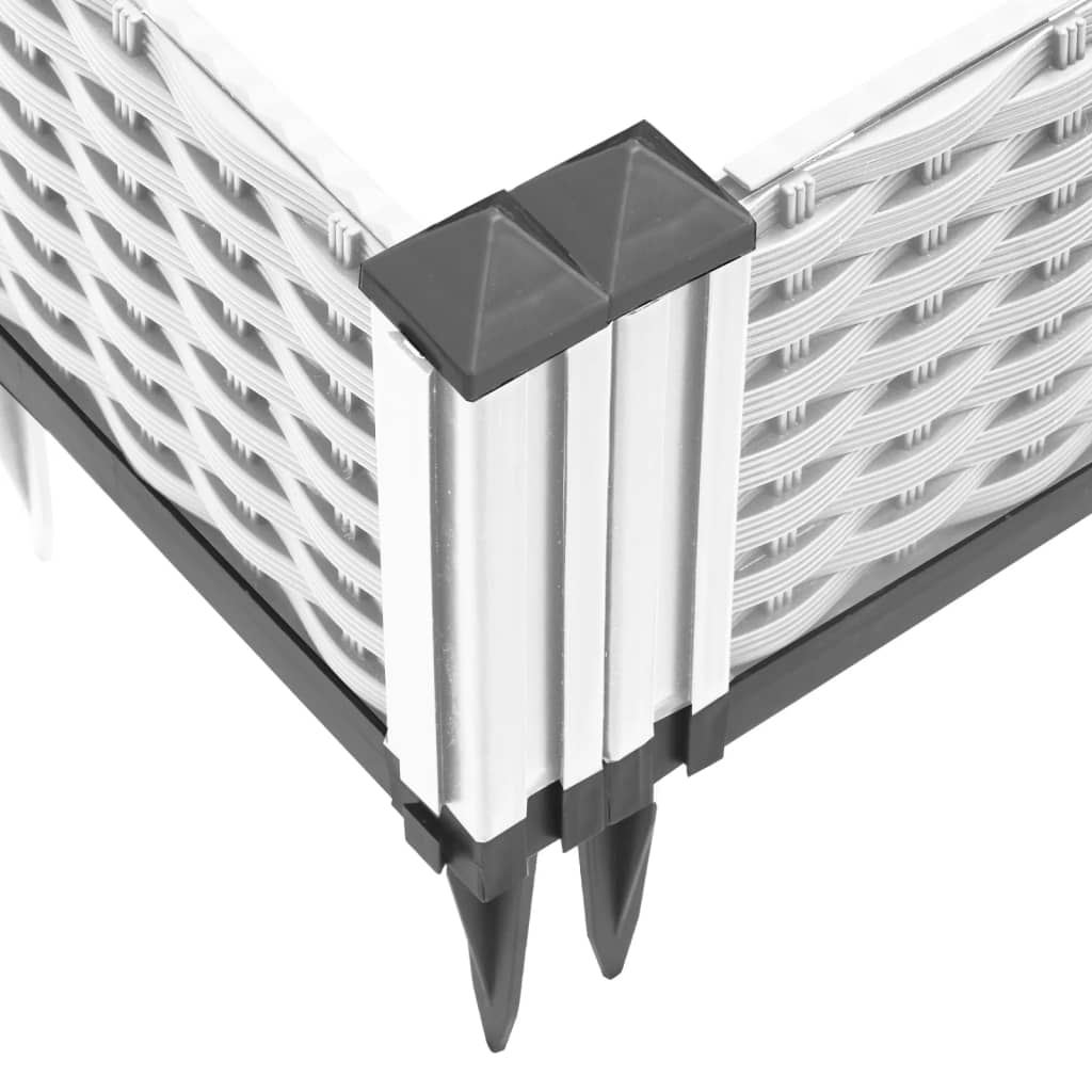 Vrtna sadilica s klinovima bijela 42,5 x 42,5 x 28,5 cm PP