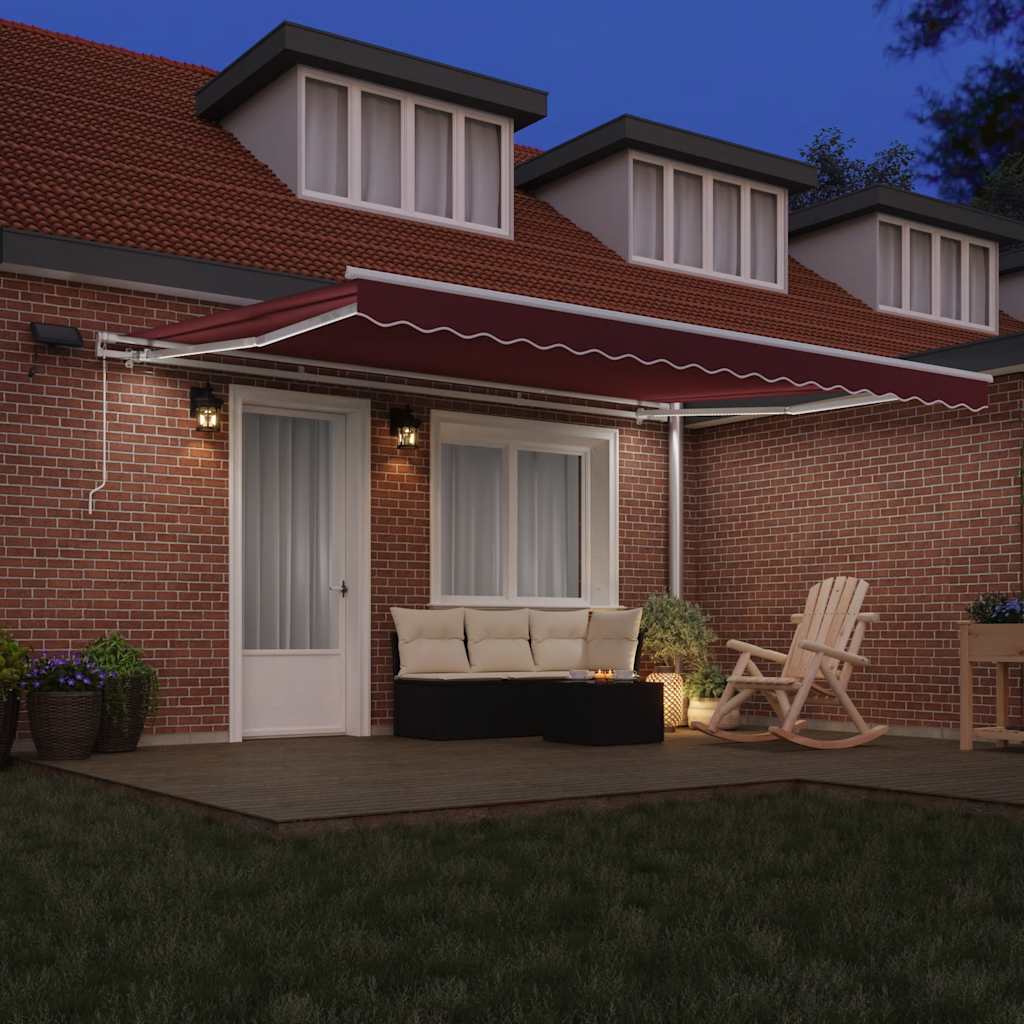 Tenda na ručno uvlačenje s LED bordo 450 x 300 cm