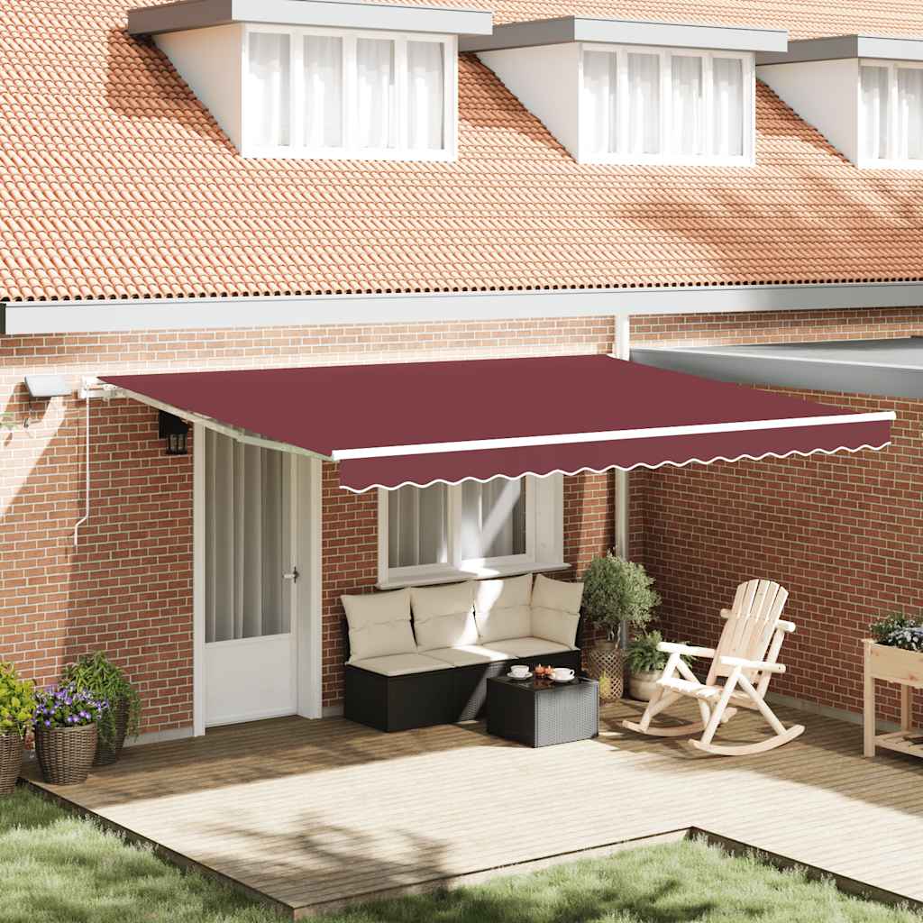Tenda na ručno uvlačenje s LED bordo 450 x 300 cm