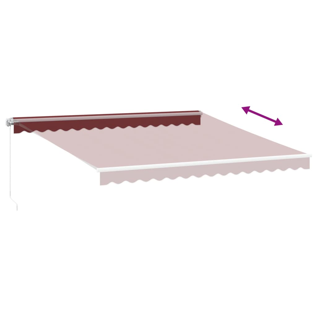 Tenda na ručno uvlačenje bordo 400 x 350 cm