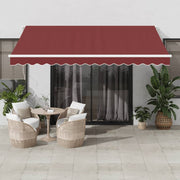 Tenda na ručno uvlačenje bordo 400 x 350 cm