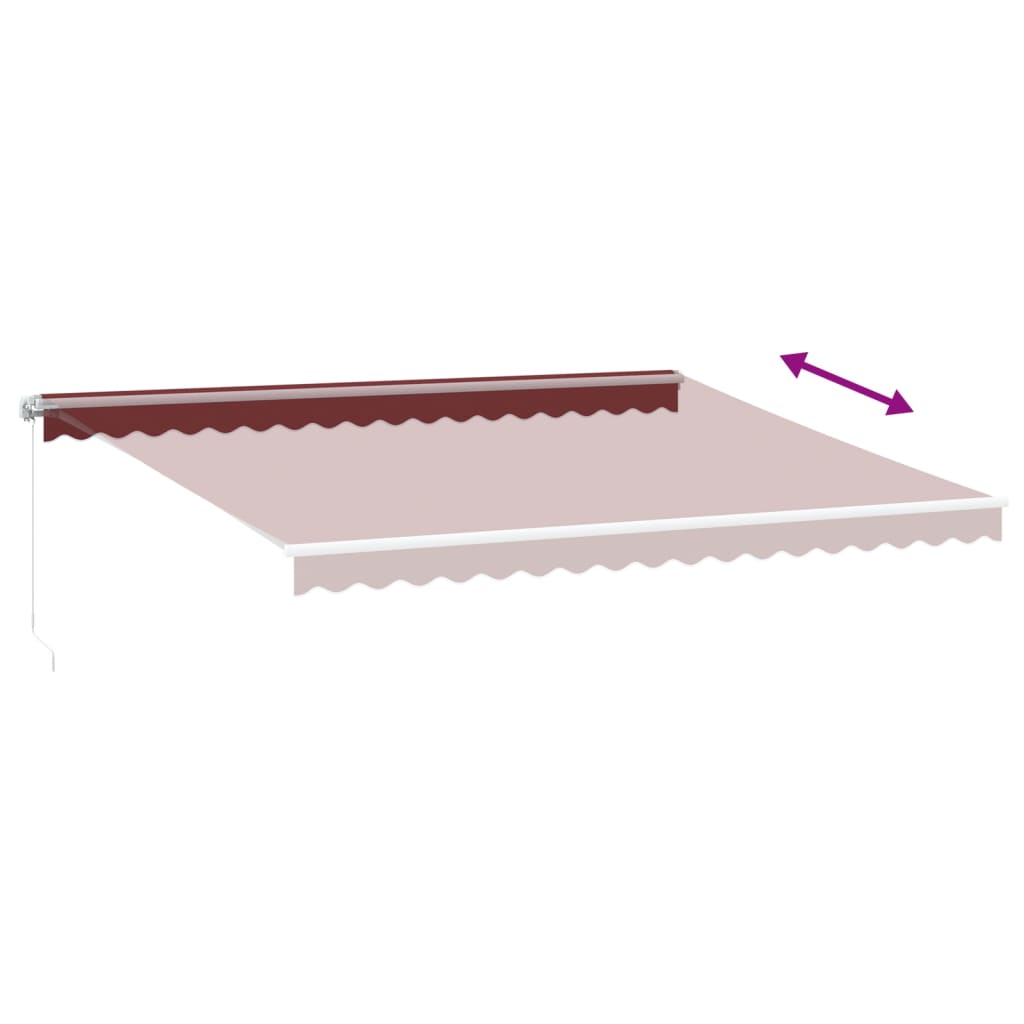 Tenda na ručno uvlačenje s LED bordo 450 x 350 cm