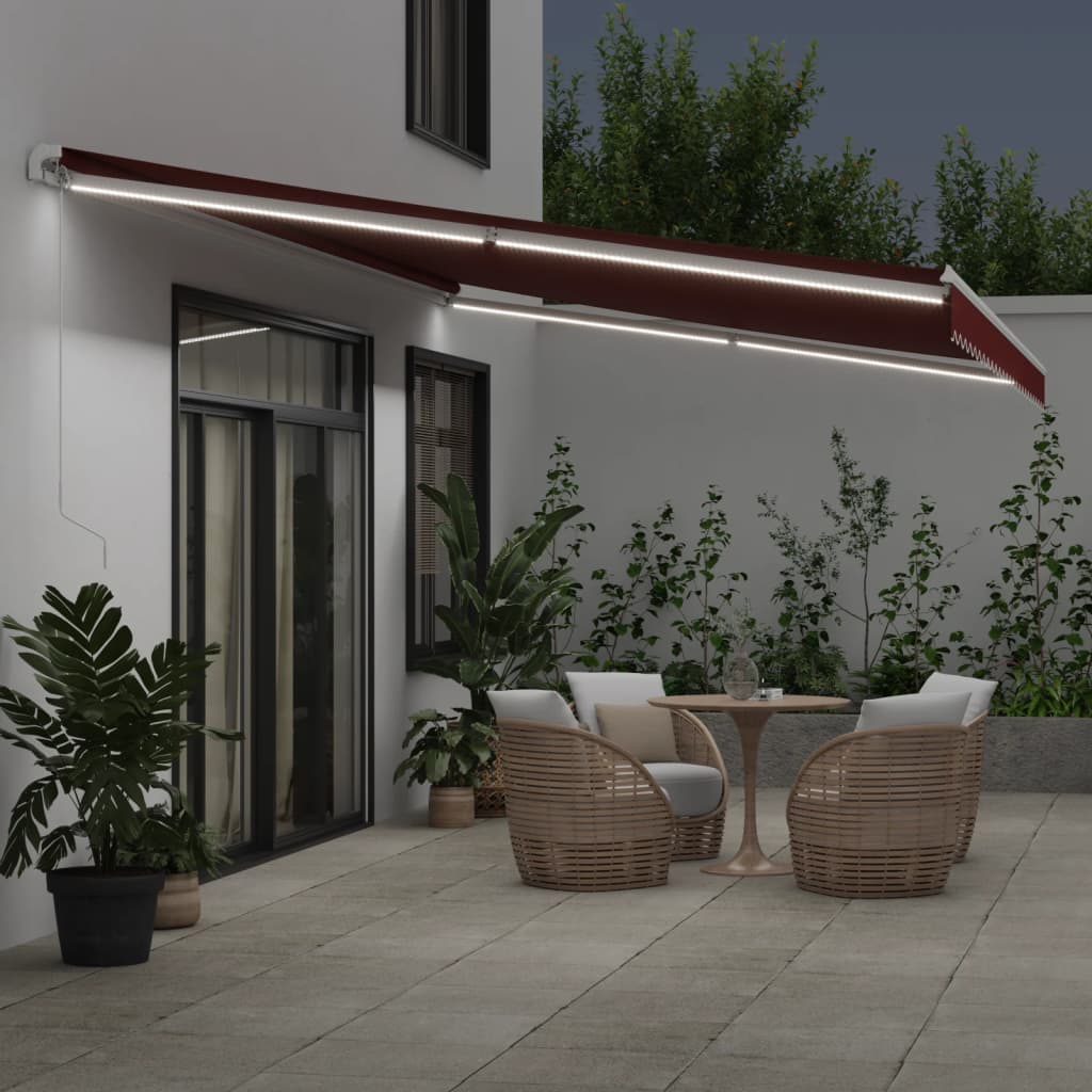 Tenda na ručno uvlačenje s LED bordo 600 x 350 cm