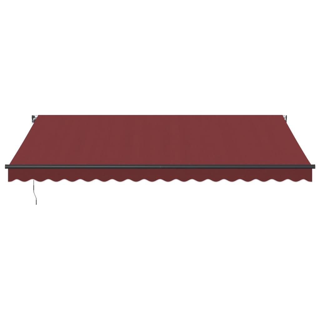 Tenda na ručno uvlačenje s LED svjetlima bordo 450 x 350 cm