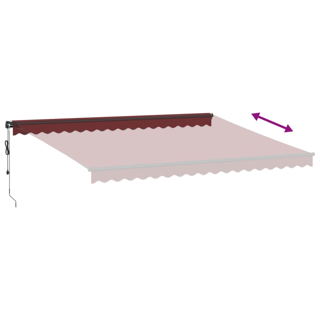 Tenda na automatsko uvlačenje bordo 450 x 350 cm