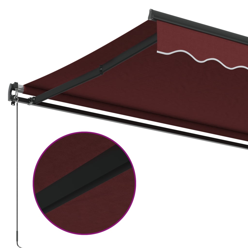 Tenda na ručno uvlačenje bordo 500 x 350 cm