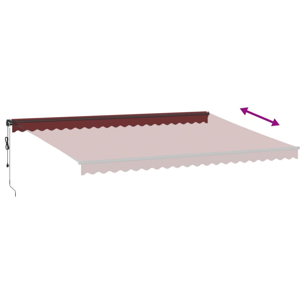 Tenda na automatsko uvlačenje bordo 500 x 350 cm