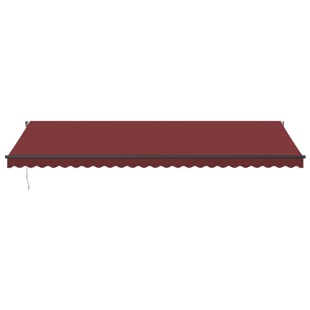 Tenda na ručno uvlačenje s LED svjetlima bordo 600 x 350 cm