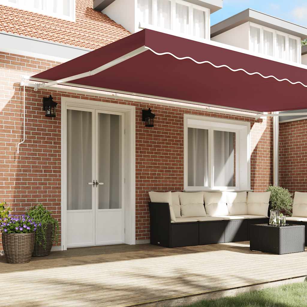 Tenda na ručno uvlačenje bordo 500 x 300 cm