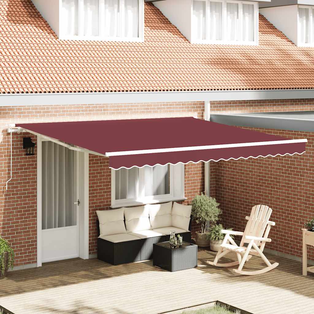 Tenda na ručno uvlačenje bordo 400 x 300 cm