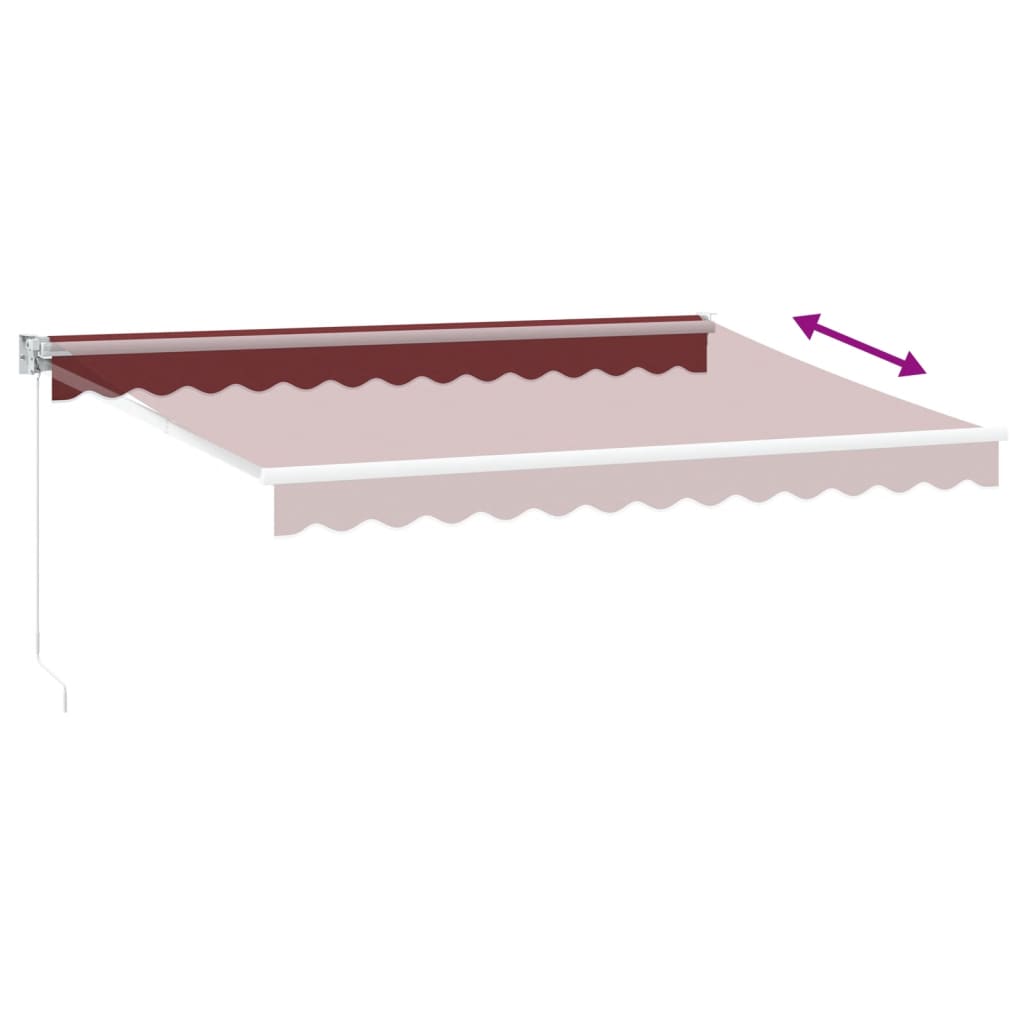 Tenda na ručno uvlačenje bordo 350 x 250 cm