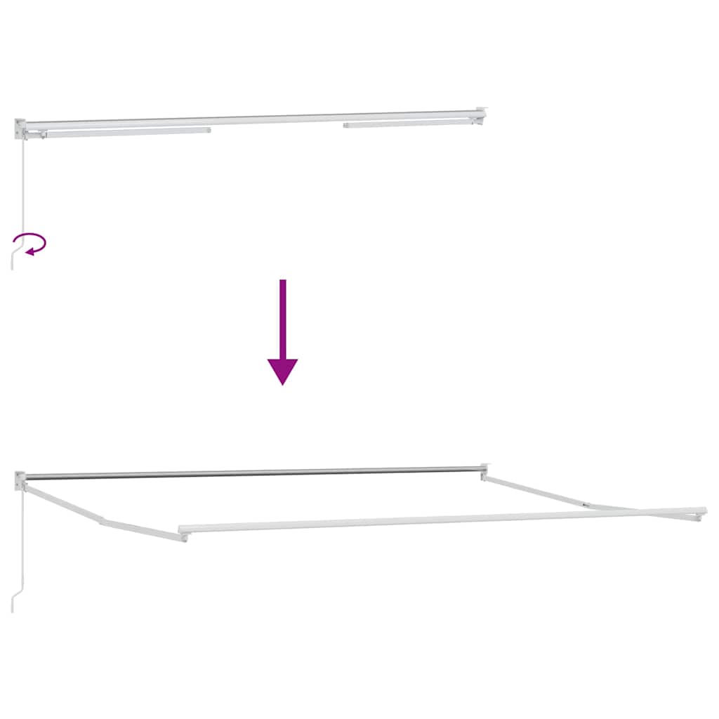 Tenda na ručno uvlačenje bordo 400 x 300 cm