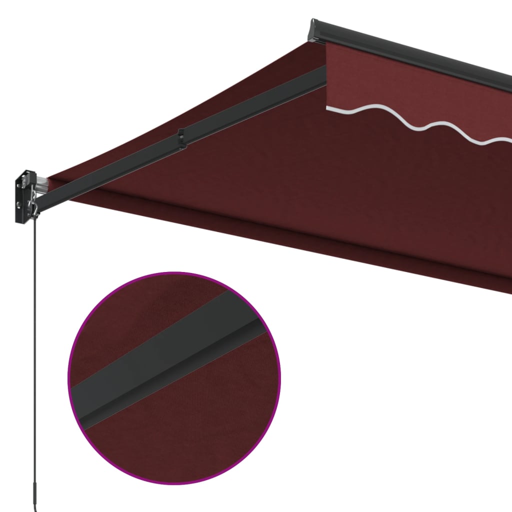 Tenda na ručno uvlačenje bordo 350 x 250 cm