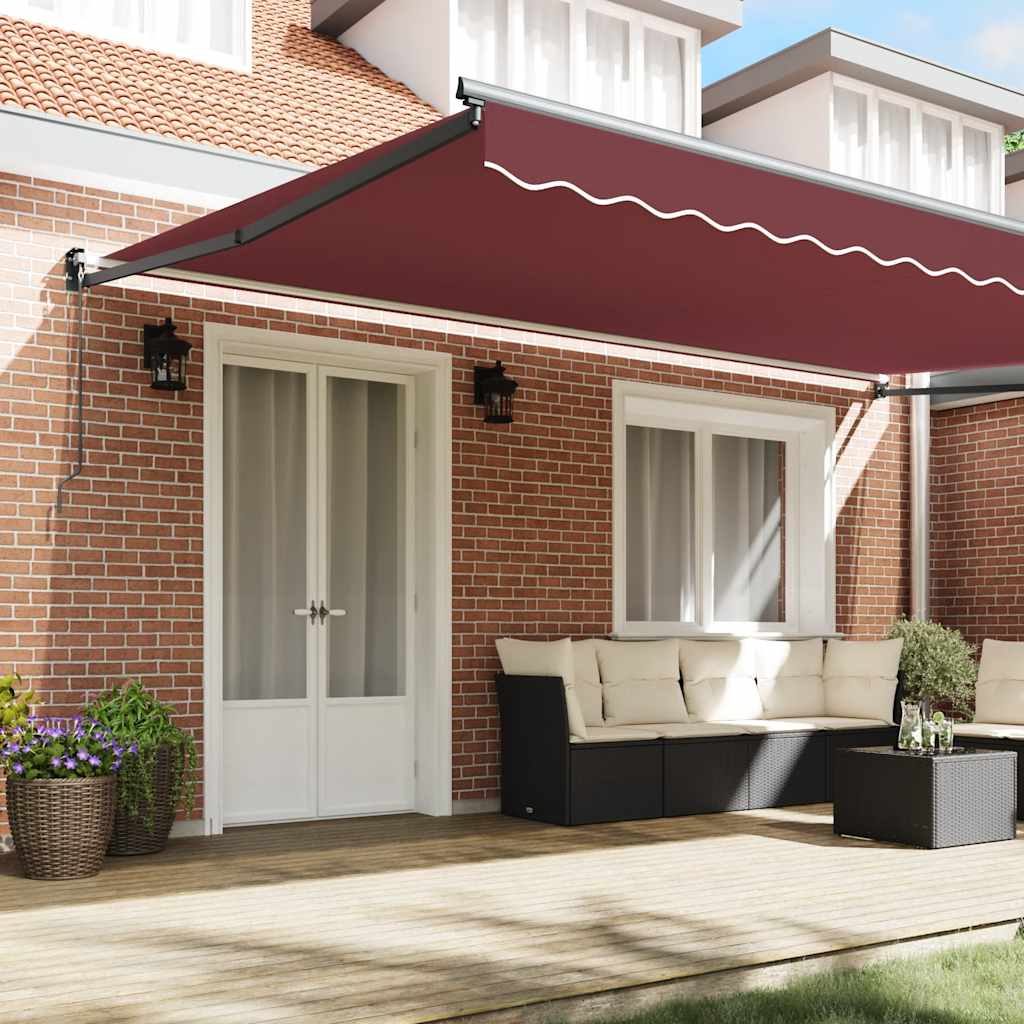 Tenda na ručno uvlačenje bordo 500 x 300 cm