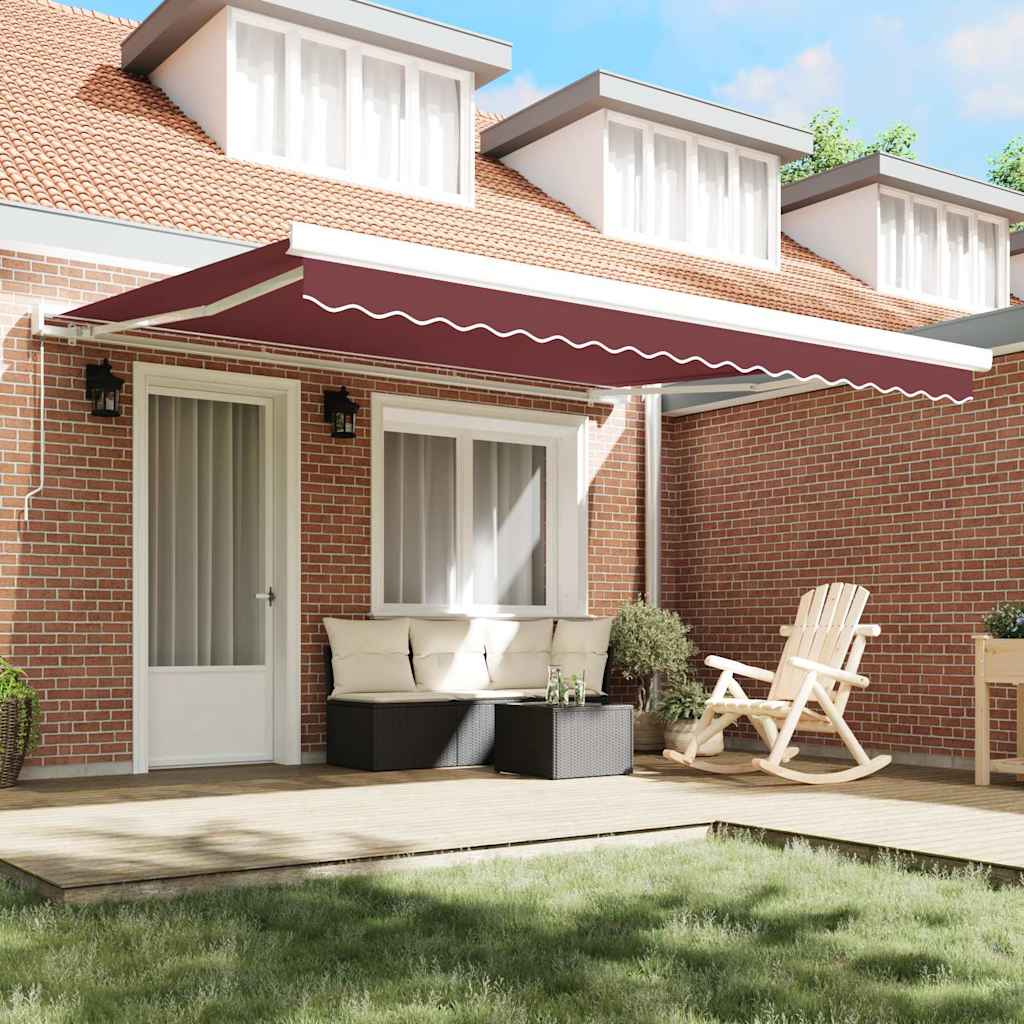 Tenda na ručno uvlačenje bordo 400 x 300 cm