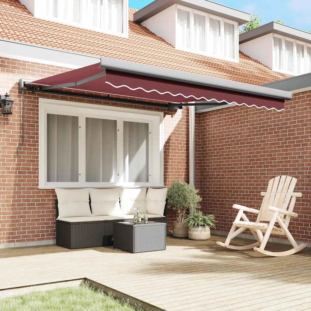 Tenda na ručno uvlačenje bordo 300 x 250 cm