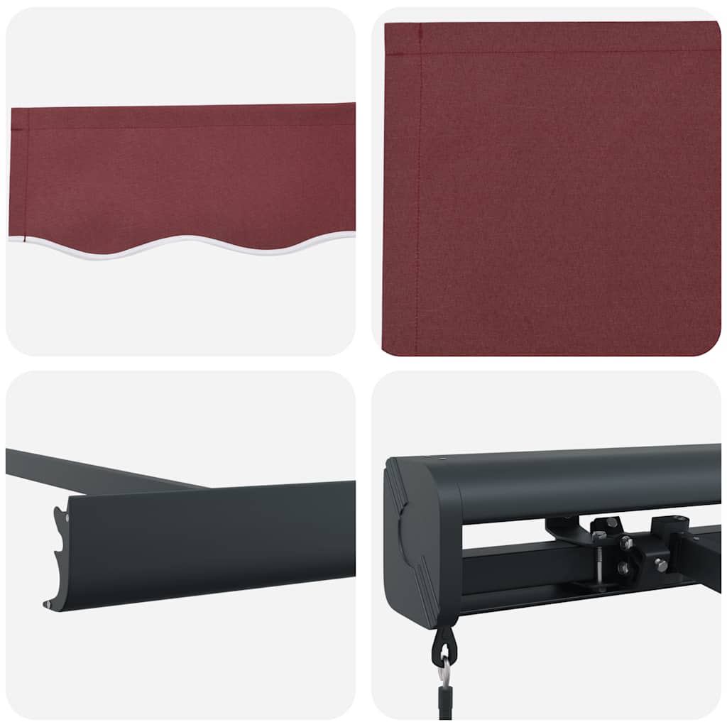 Tenda na ručno uvlačenje bordo 300 x 250 cm