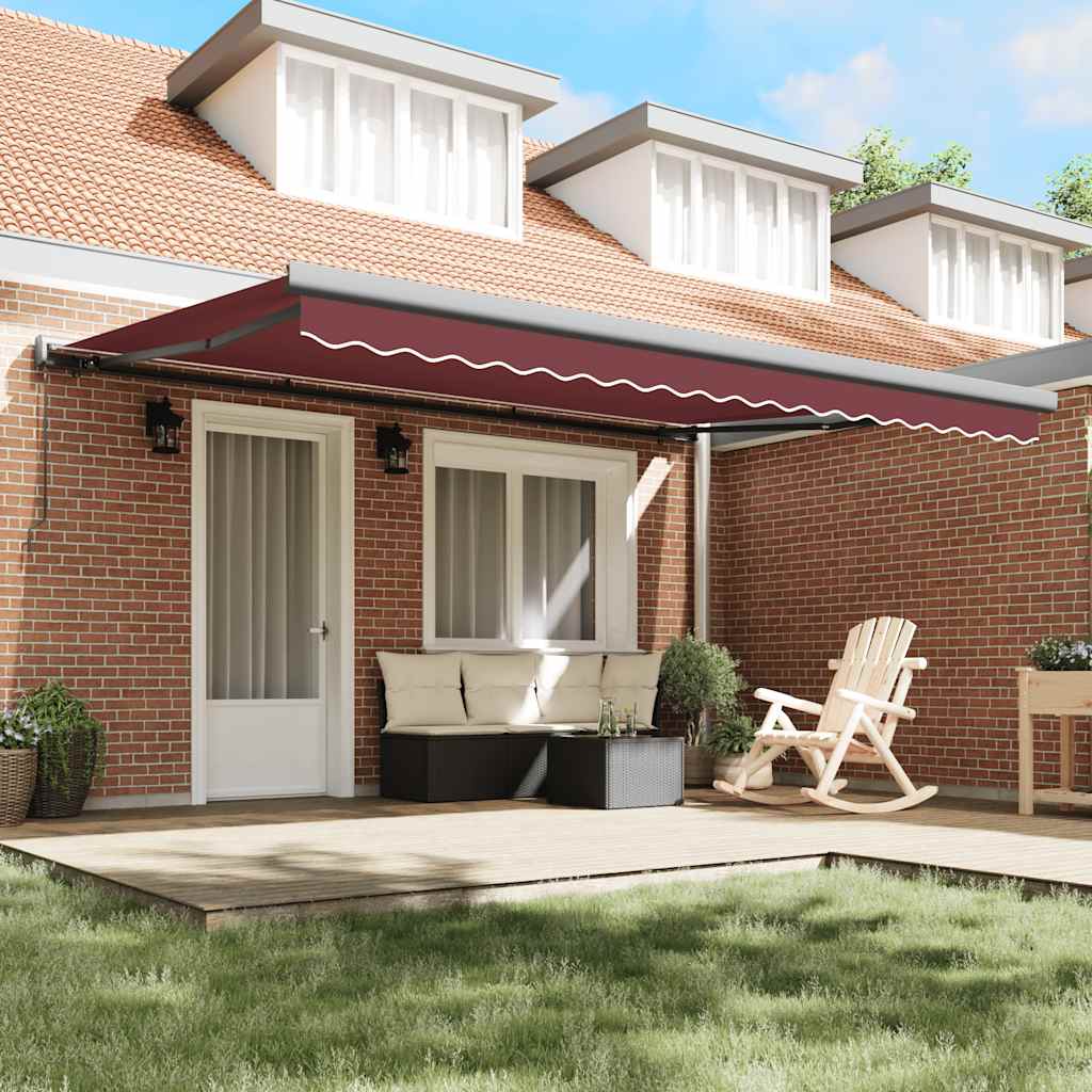 Tenda na ručno uvlačenje bordo 450 x 300 cm