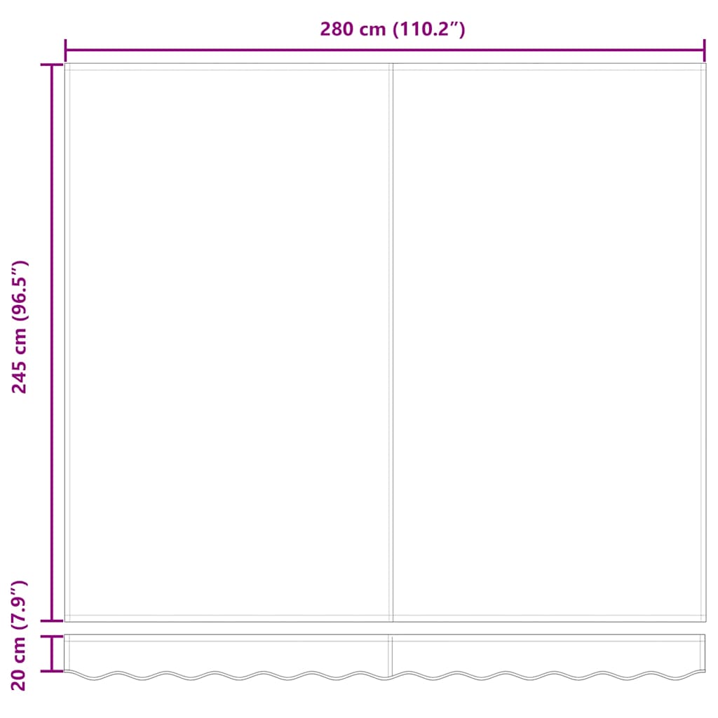 Tenda na automatsko uvlačenje smeđa 300 x 250 cm