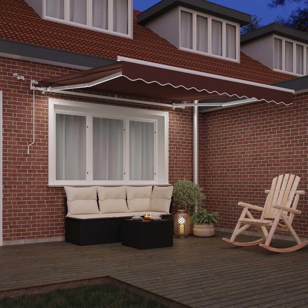 Tenda na automatsko uvlačenje s LED smeđa 300 x 250 cm