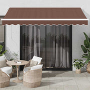 Tenda na ručno uvlačenje s LED smeđa 350 x 250 cm