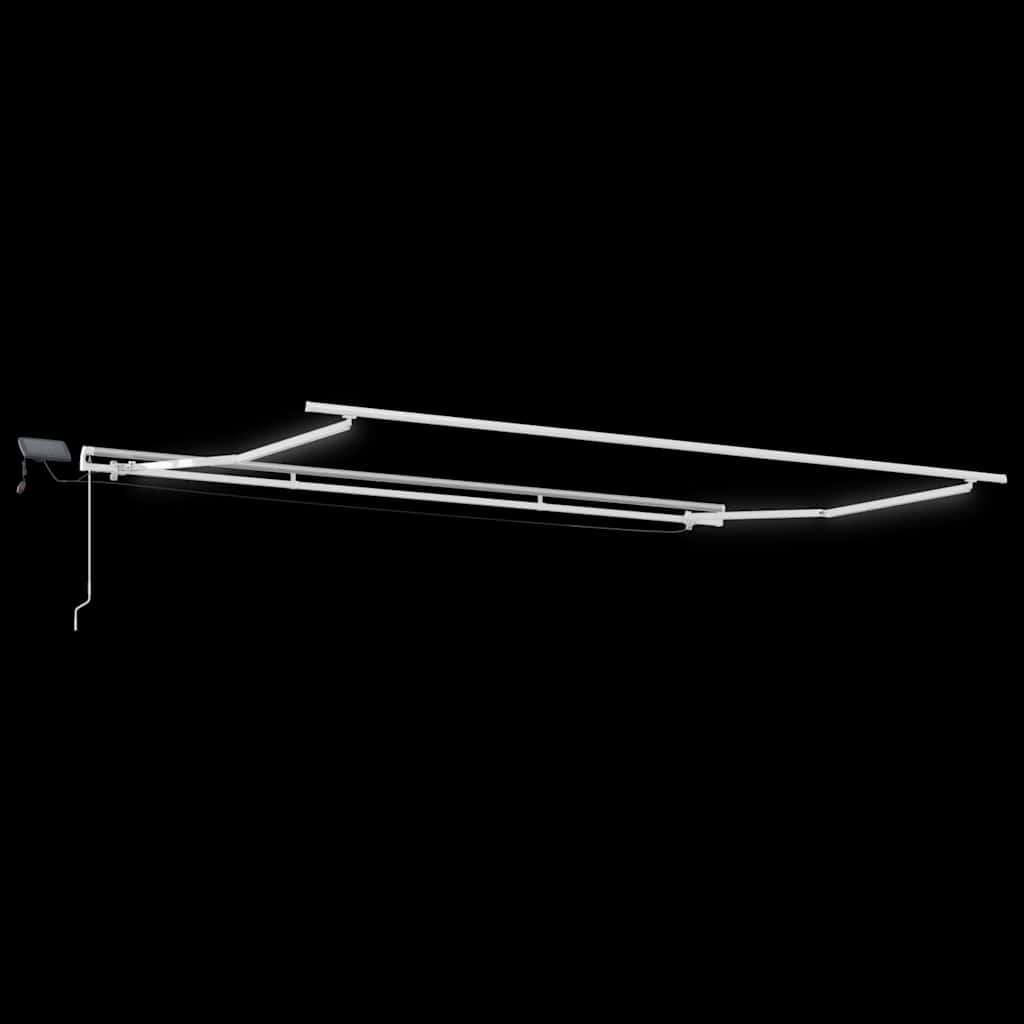 Tenda na ručno uvlačenje s LED smeđa 400 x 300 cm