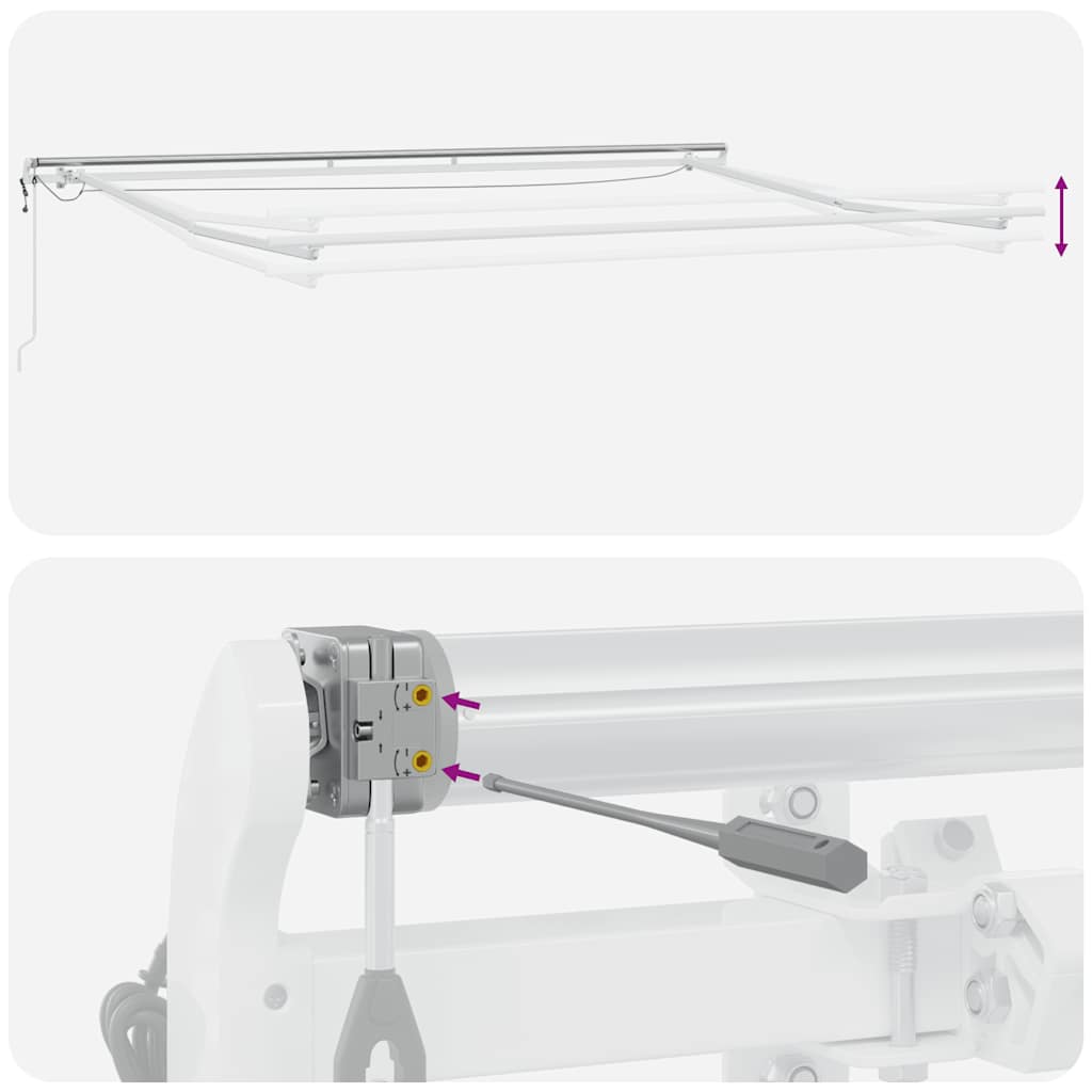 Tenda na automatsko uvlačenje s LED smeđa 450 x 300 cm
