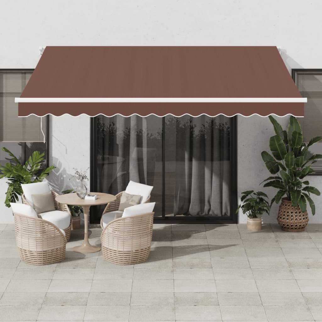 Tenda na automatsko uvlačenje smeđa 400 x 350 cm