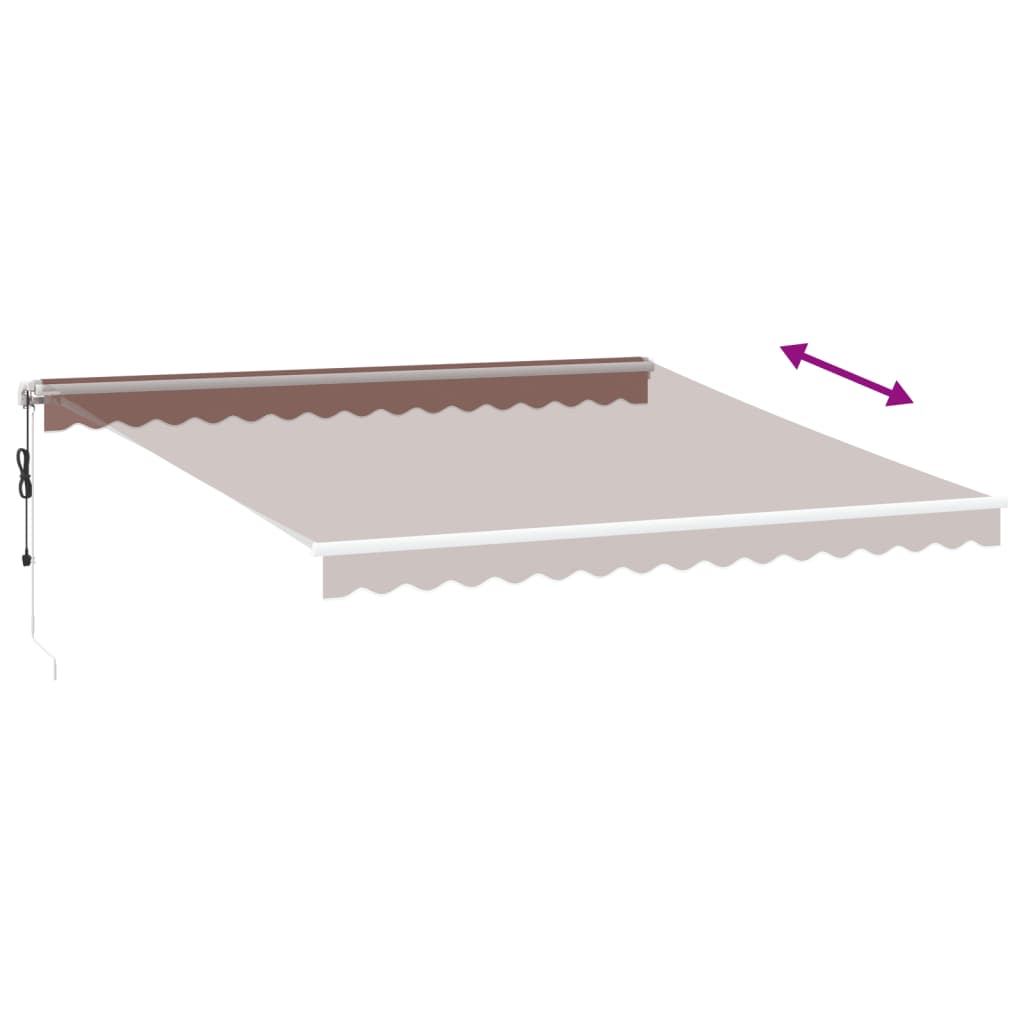 Tenda na automatsko uvlačenje s LED smeđa 400 x 350 cm