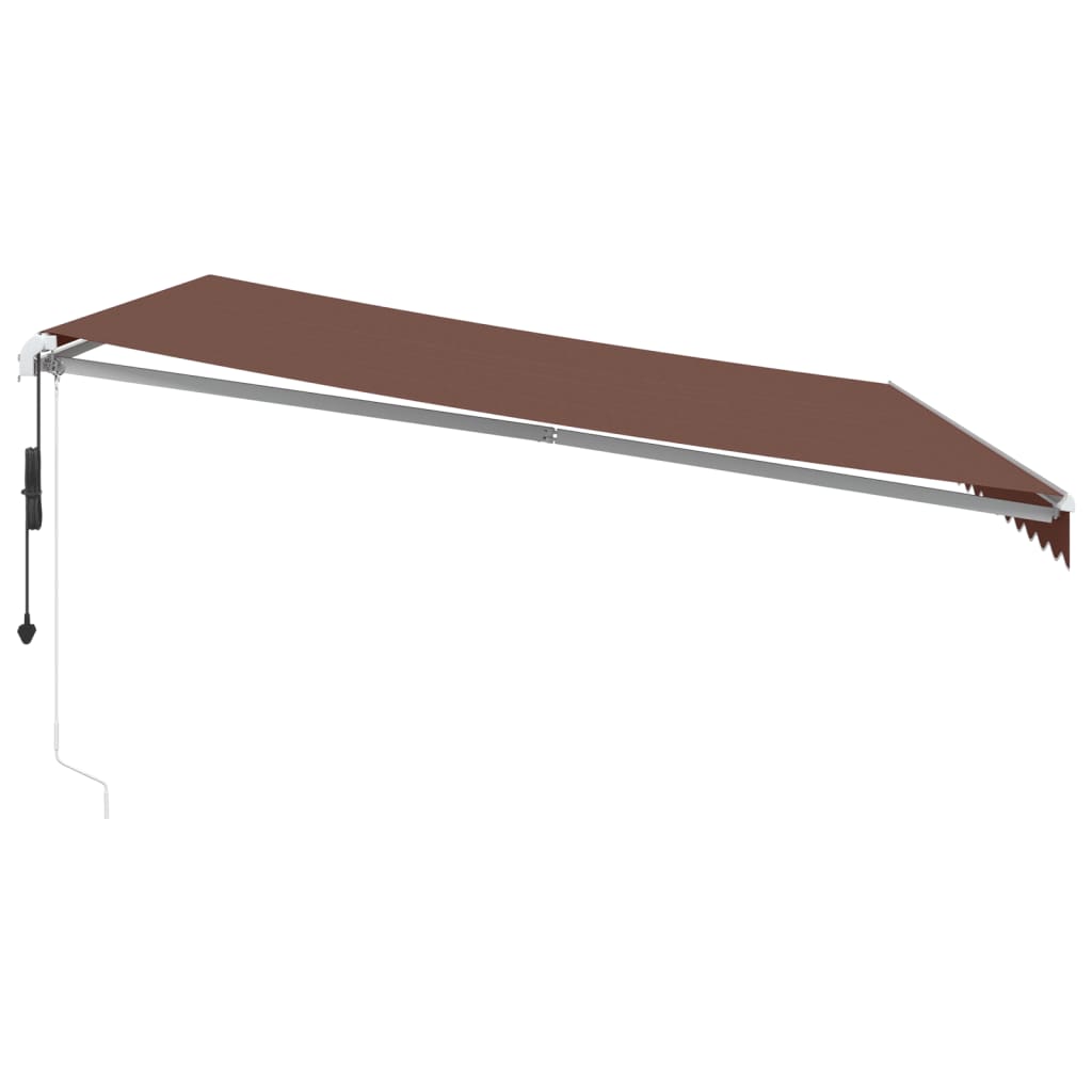 Tenda na automatsko uvlačenje s LED smeđa 450 x 350 cm