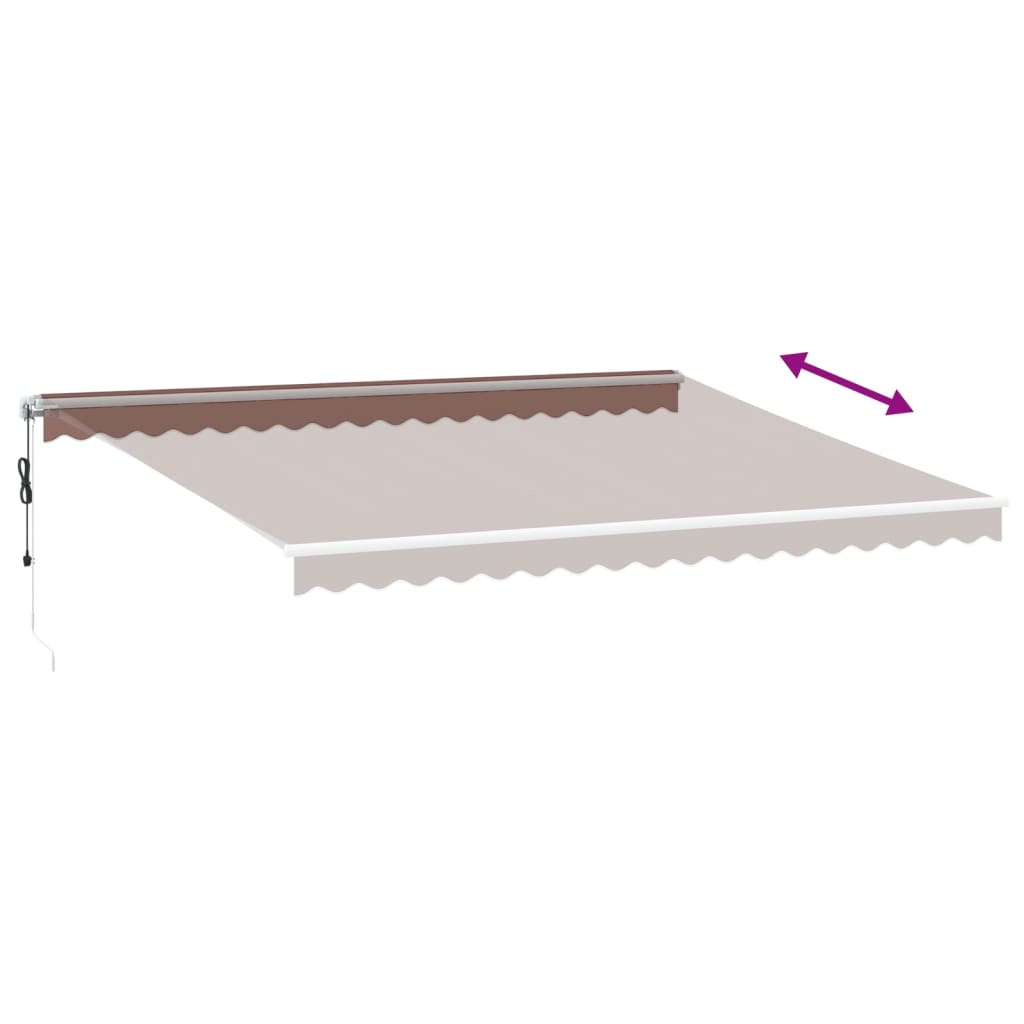 Tenda na automatsko uvlačenje s LED smeđa 450 x 350 cm