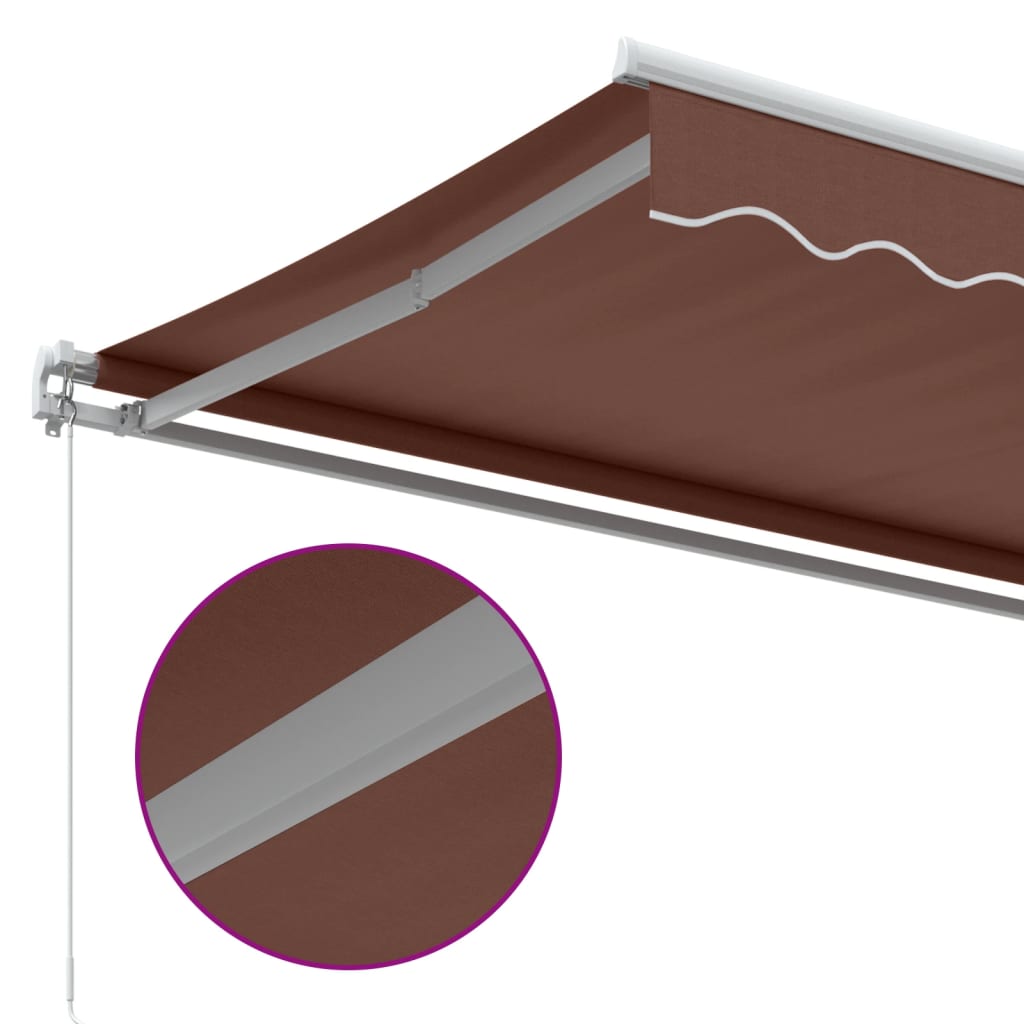 Tenda na ručno uvlačenje smeđa 500 x 350 cm