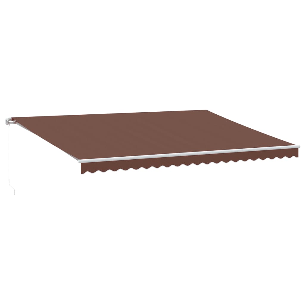 Tenda na ručno uvlačenje s LED smeđa 500 x 350 cm