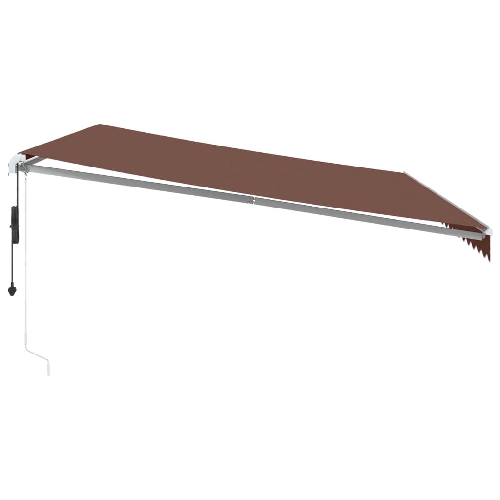 Tenda na automatsko uvlačenje s LED smeđa 500x350 cm